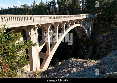 Le long pont 87 SD, Wind Cave National Park, Black Hills, Dakota-du-Sud Banque D'Images