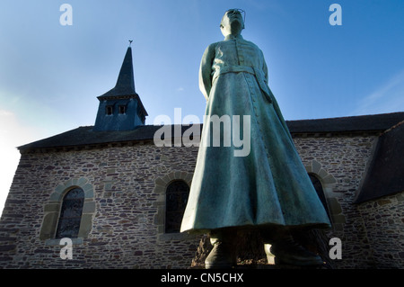 France, Morbihan, Broceliande Forêt, Trehorenteuc Onnenne, Sainte Église, ou la chapelle du Graal, dans le prêtre Gillard Banque D'Images