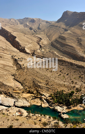 Sultanat d'Oman, région Ivry, Wadi Bani Khalid Banque D'Images