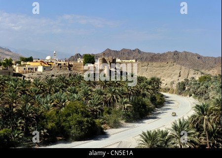 Sultanat d'Oman, Al Batinah Région, l'ouest des montagnes Hajar, Wadi A'Sahten, Al Tabaqah Banque D'Images