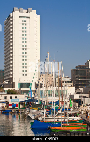 Israël, Tel Aviv, front de mer, port de plaisance Banque D'Images