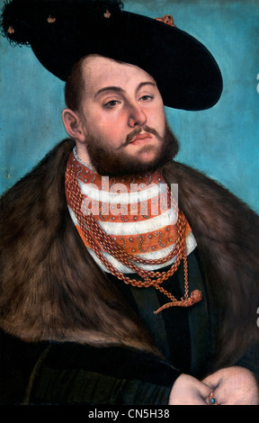 Frédéric I le Sage ( John Frederick le Magnanime ) 1503-1554 Lucas Cranach l l'ancien 1472 - 1553 Allemagne allemande Banque D'Images
