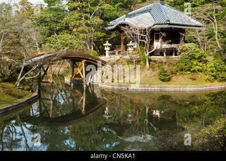 Villa Katsura est l'un des plus importants trésors culturels. Ses jardins sont un chef-d'oeuvre de jardinage, Japonais. Banque D'Images