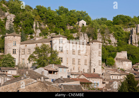 La France, l'Ardèche, la cité médiévale de Vogue, intitulée Les Plus Beaux Villages de France (Les Plus Beaux Villages de France), le Banque D'Images