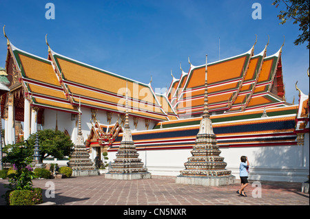 Thaïlande, Bangkok, Ko Ratanakosin district abrite les plus beaux sites de Bangkok, Wat Pho est le plus ancien et le plus grand des temples Banque D'Images