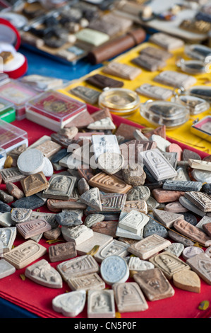 Thaïlande, Bangkok, Ko Ratanakosin district abrite les plus beaux sites de Bangkok, marché d'amulettes Banque D'Images