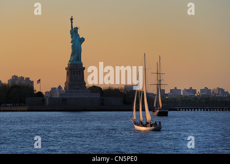 United States, New York, Statue de la liberté inscrite au Patrimoine Mondial de l'UNESCO Banque D'Images