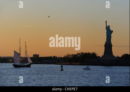 United States, New York, Statue de la liberté inscrite au Patrimoine Mondial de l'UNESCO Banque D'Images