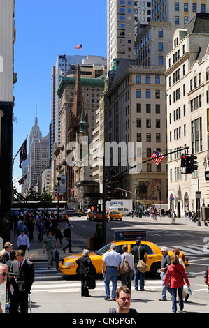 United States, New York, Manhattan, la 5e Avenue Banque D'Images