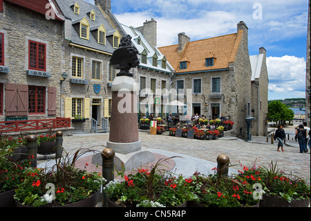 Le Canada, la province du Québec, Québec, la vieille ville inscrite au Patrimoine Mondial de l'UNESCO, Place Royale Banque D'Images