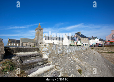 France, Manche, Cotentin, Portbail, église Notre-Dame Banque D'Images
