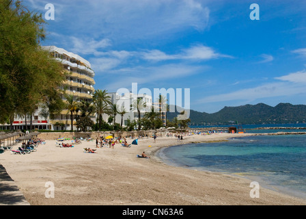 La plage de Cala Bona Majorque Baléares Espagne Banque D'Images