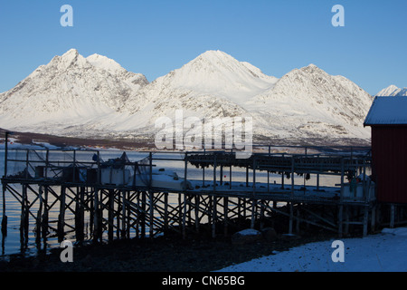 Hiver arctique jovik troms norvège Banque D'Images