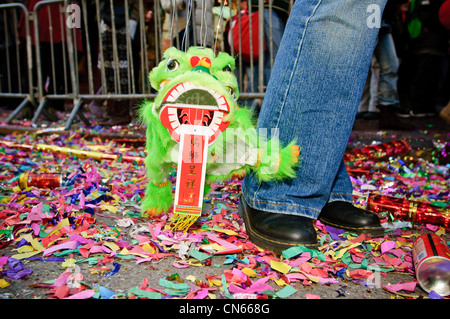 Suite de la Parade du Nouvel An chinois à Manhattan, le 6 février 2011. Banque D'Images