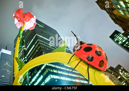 "Les Fleurs", une installation artistique par Will Ryman. La ville de New York, le 28 janvier 2011. Banque D'Images