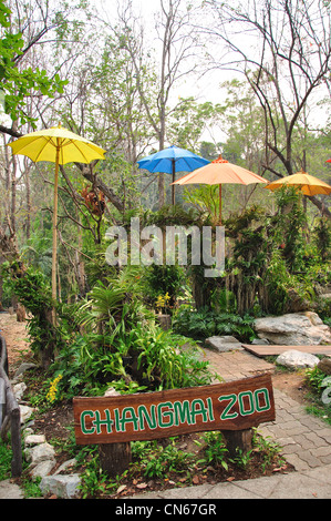 Entrée d'animal au zoo de Chiang Mai, Chiang Mai, la province de Chiang Mai, Thaïlande Banque D'Images