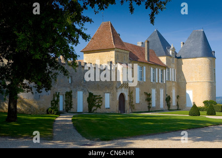 Château d'Yquem, Sauternes, France construit au 15ème siècle avec des ajouts plus tard Banque D'Images