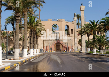 Tripoli. La Libye. Vue sur le château rouge dont les fondations remontent au 7e siècle et a jusqu'à la 20e siècle Banque D'Images