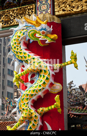 Fête des lanternes à dragon ou de Longshan Temple Lungshan Taipei Taiwan. JMH5681 Banque D'Images