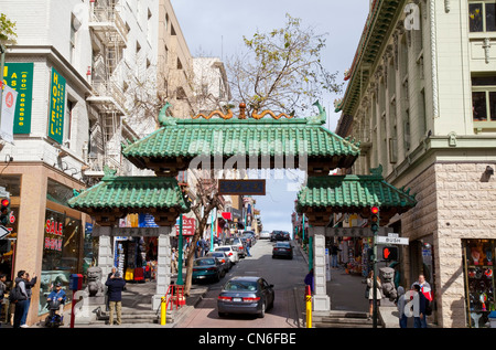 Entrée de Chinatown, Bush Street, San Francisco Banque D'Images