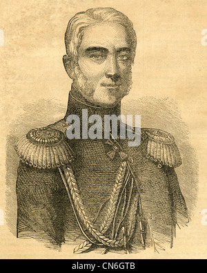 1854 gravure, Prince Mikhaïl Semionovitch Vorontsov (1782-1856). Banque D'Images