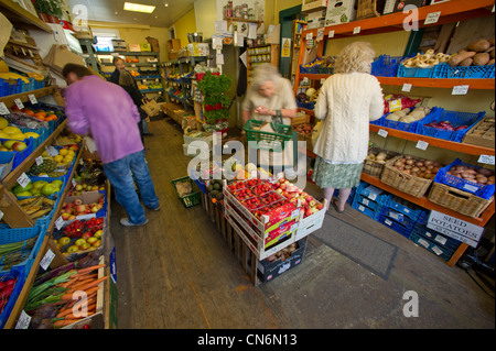 Beanies fruits et légumes shop à Sheffield Banque D'Images