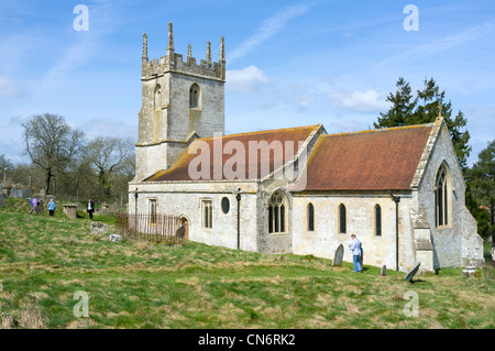 St Giles Church Imber dans la plaine de Salisbury Wiltshire Banque D'Images