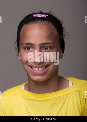 Orpheline arabe, Dar al-Abrar orphelinat, le Nouveau Caire, Egypte Banque D'Images