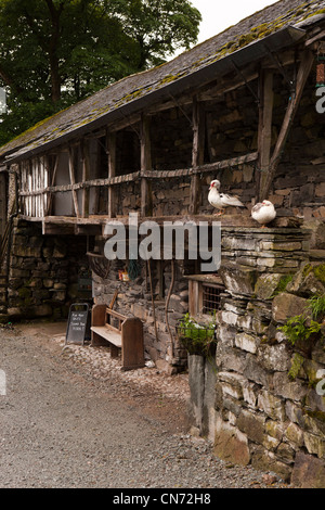 UK, Cumbria, Coniston, Yew Tree Farm, tissage historique plus loft barn Banque D'Images