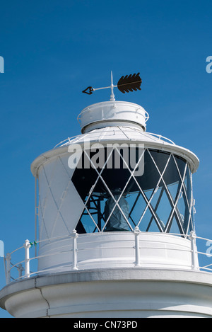 Phare d'Anvil Point, lampe et girouette, Parc Durlston, Dorset, England, UK Banque D'Images