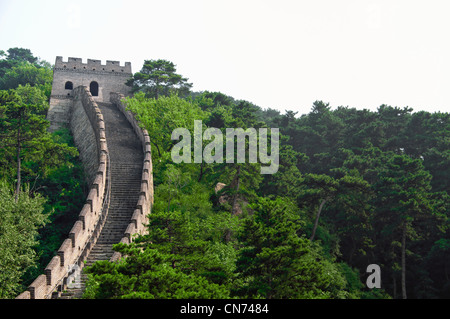 La Grande Muraille de Mutianyu dans la section site près de Beijing Banque D'Images