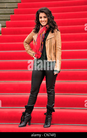 Katie Melua (singer/songwriter) dans la Gendarmenmarkt, Berlin, Allemagne, 5 avril 2012, la diffusion d'un concert il y a plus tard dans l'année Banque D'Images