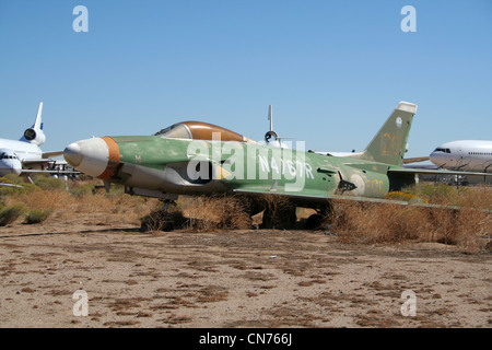 Ex-armée de l'air suédoise Saab 32 lansen à l'aérodrome de Mojave, Californie, USA Banque D'Images