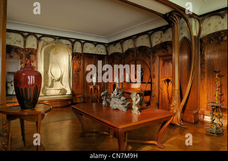 France, Paris, le Musée d'Orsay, salle à manger de style art nouveau de l'hôtel particulier de Benard 1901 par Alexandre Charpentier 1901 Banque D'Images