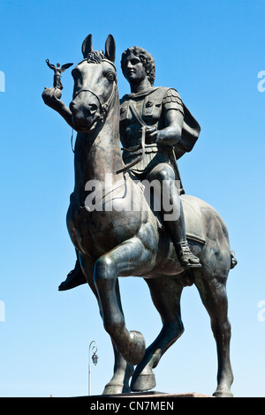 L'Égypte, l'Égypte, la Côte Méditerranéenne, Alexandrie, Alexandre le Grand statue Banque D'Images