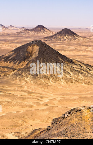 Egypte, Basse Egypte, désert de Libye, Bahareyya oasis, le désert noir Banque D'Images