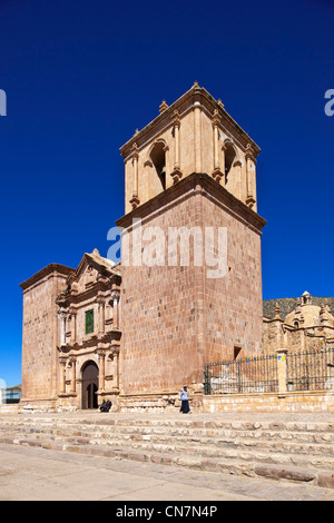 Le Pérou, Puno province, Pukara, la cathédrale Banque D'Images