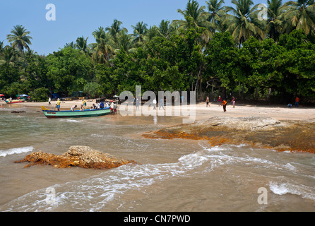 Om beach. Gokarna. Karnataka. L'Inde Banque D'Images