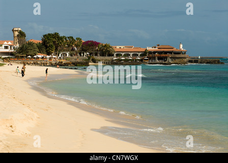 Le Cap Vert, l'île de Sal, Santa Maria, plage Banque D'Images