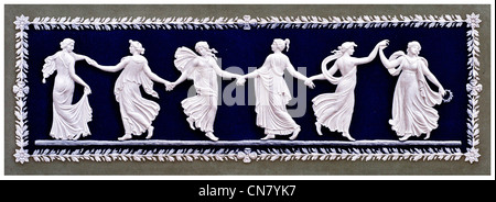 Flaxman Danse Heures par Josiah Wedgwood & Sons Ltd Etruria Staffordshire Banque D'Images