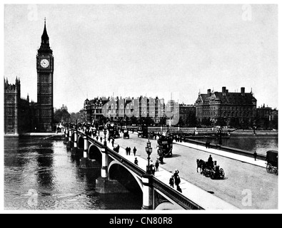 1905 London Westminster Bridge Banque D'Images