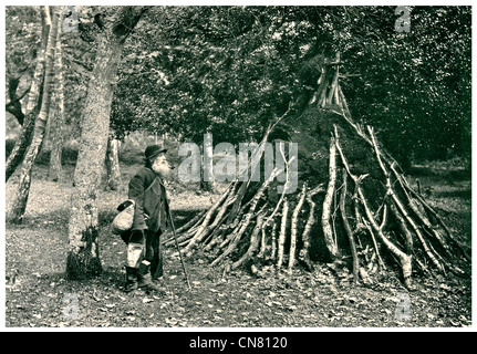 1905 Nouvelle Forêt Serpent Catcher Brosse-Mills Banque D'Images