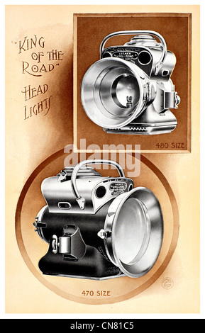 1900 Lucas roi de la route head light Banque D'Images