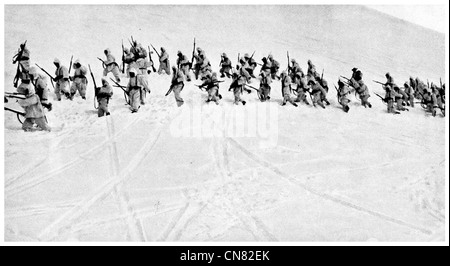 1917 Alpine Mountain Warfare sur la montagne Adamello en Lombardie, Italie Banque D'Images