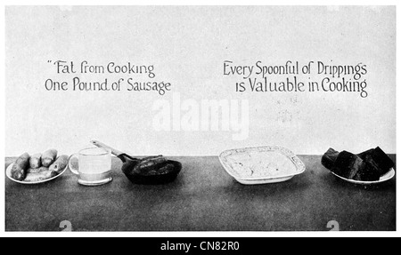 Temps de guerre 1917 rations alimentaires WW1 Banque D'Images