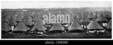 New York 1917 Camp de tentes de toile de la Garde nationale de la Division Arc-en-ciel Banque D'Images