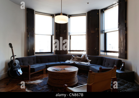 United States, New York, Manhattan, l'établissement Ace Hotel, chambre, 20 à l'Ouest sur la 29ème rue Banque D'Images