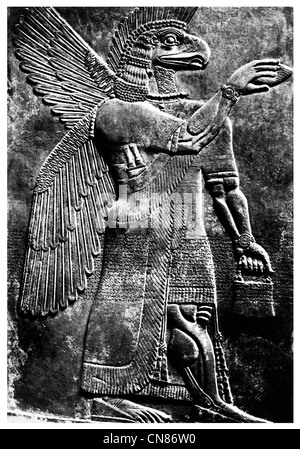 D'abord publié 1916 Conception de l'Assyrien Ashur Chef des dieux Banque D'Images