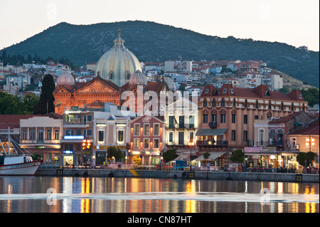 Grèce, du nord-est de l'îles de la mer Égée, l'île de Lesbos, Mytilène, l'église Agios Therapon Banque D'Images