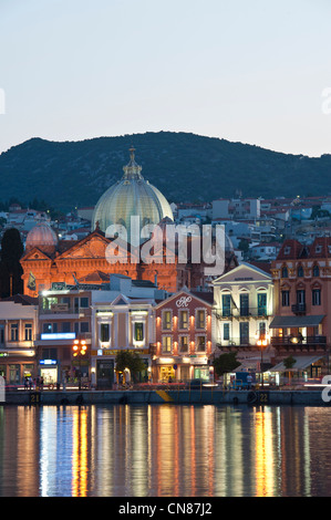 Grèce, du nord-est de l'îles de la mer Égée, l'île de Lesbos, Mytilène, l'église Agios Therapon Banque D'Images